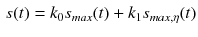 $$\begin{aligned} s(t)=k_0s_{max}(t)+k_1s_{max,\eta }(t) \end{aligned}$$