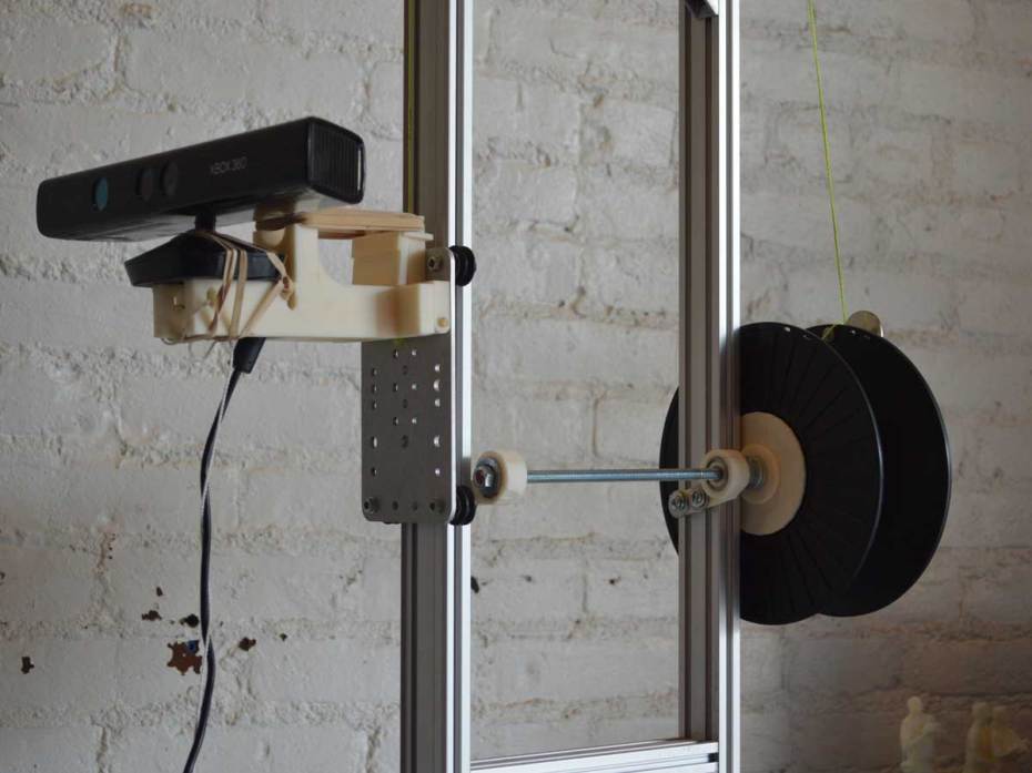 Mounted filament spool