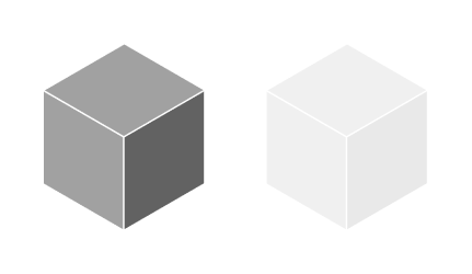 Which block appears closer?