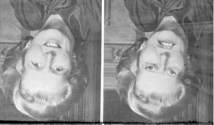 Two upside-down faces, but you should have no problem recognizing who it is 1