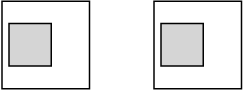 Square “eyes” similar to the ones used in the experiment: we don’t follow the gaze of robot eyes