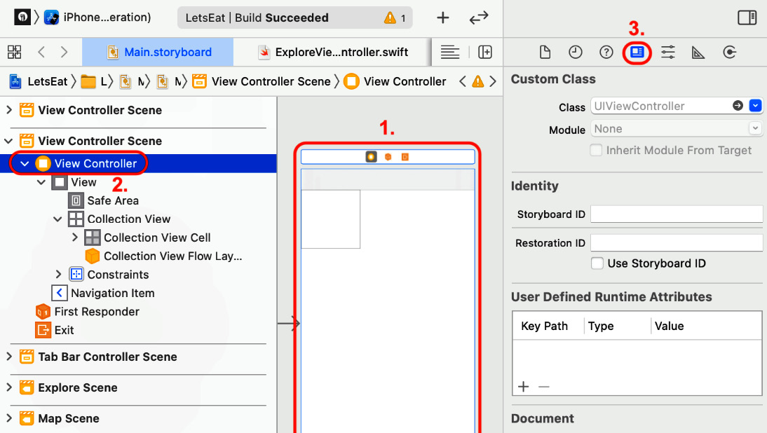 Figure 10.10 – Identity inspector selected
