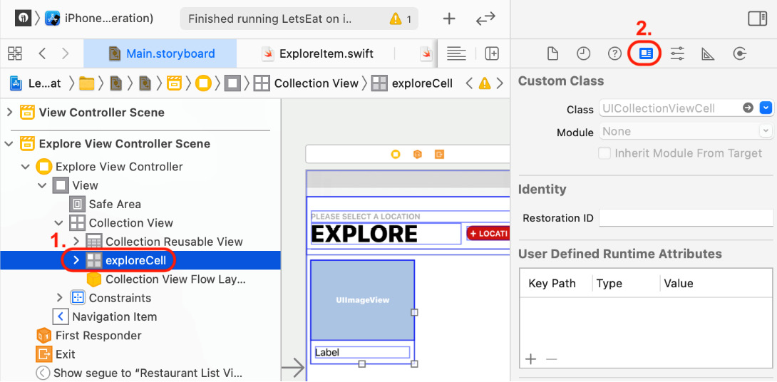 Figure 14.6 – Identity inspector selected
