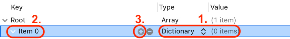 Figure 15.20 – Locations.plist with Item 0 added
