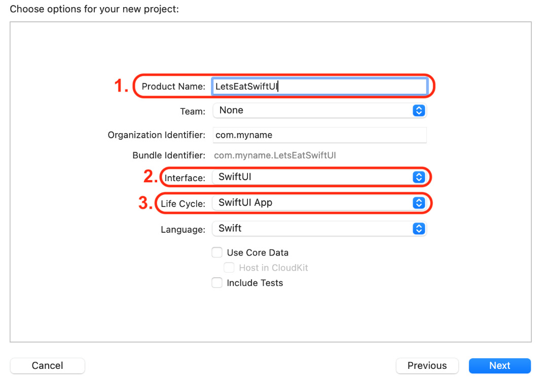 Figure 23.2 – Project options screen
