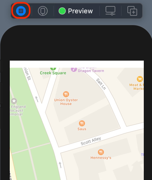 Figure 23.21 – App preview showing the map
