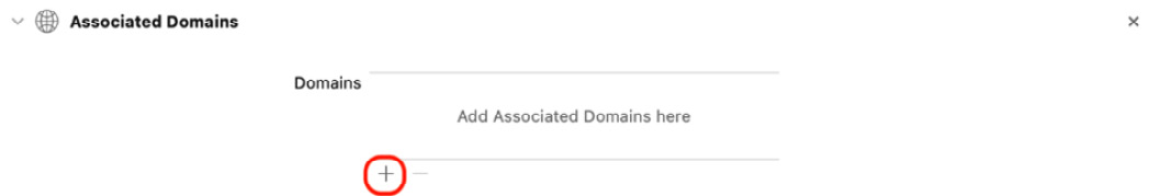 Figure 25.17 – Associated Domains section
