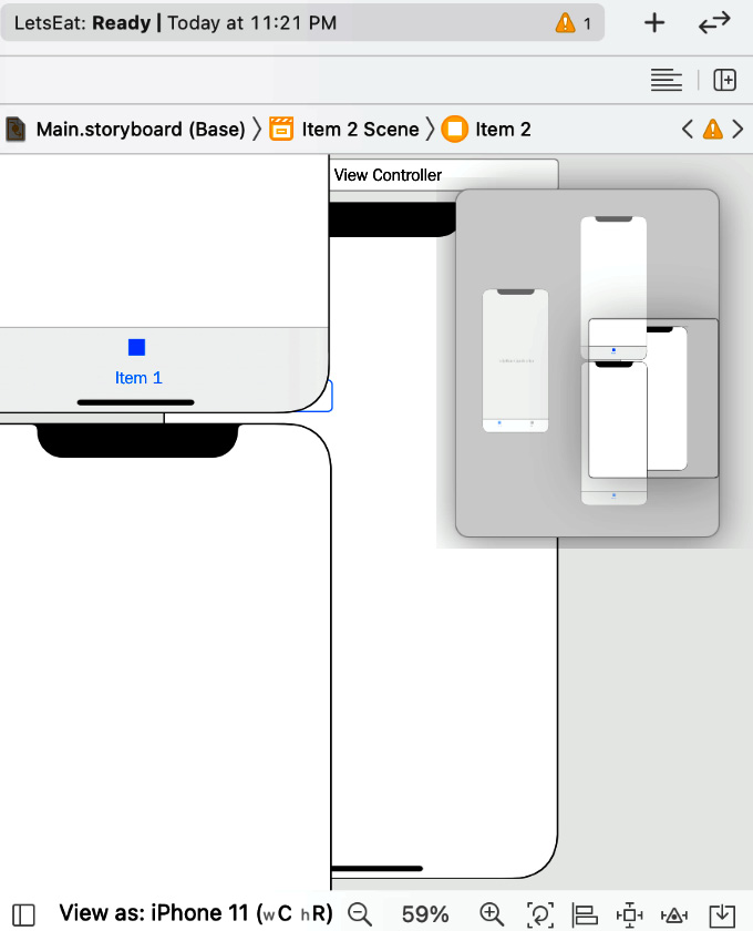 Figure 9.18 – Main.storyboard with tab bar controller scene added
