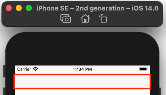 Figure 9.36 – iOS simulator showing navigation bar
