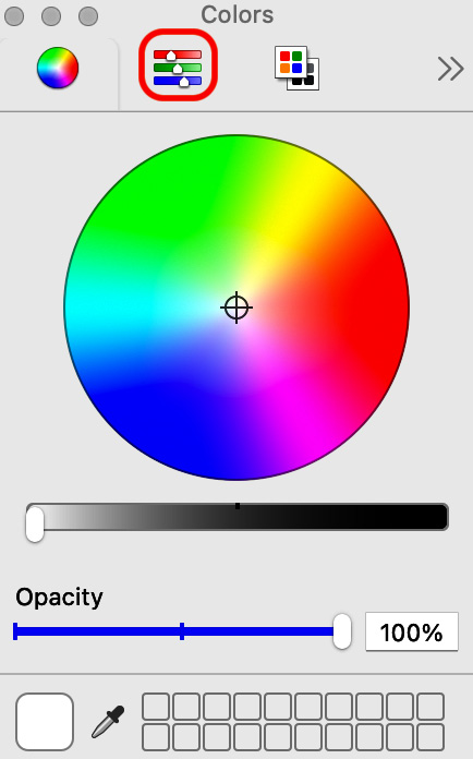 Figure 9.48 – Color picker with the second tab selected
