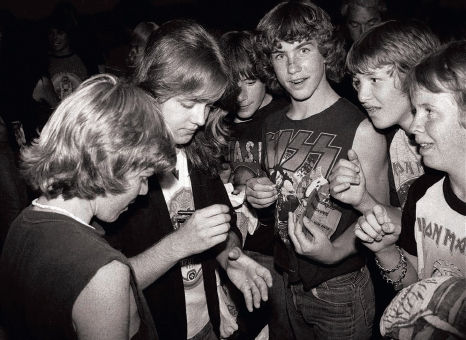 The Little Prince: Lars Ulrich meets his public after an Iron Maiden show at the San Jose Civic, California, July 3, 1985.