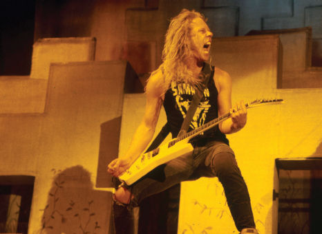 James Hetfield, onstage during the Master of Puppets tour, 1986.