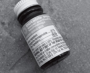 Bottle of Tetraglycine Hydroperiodide Purification Tablets