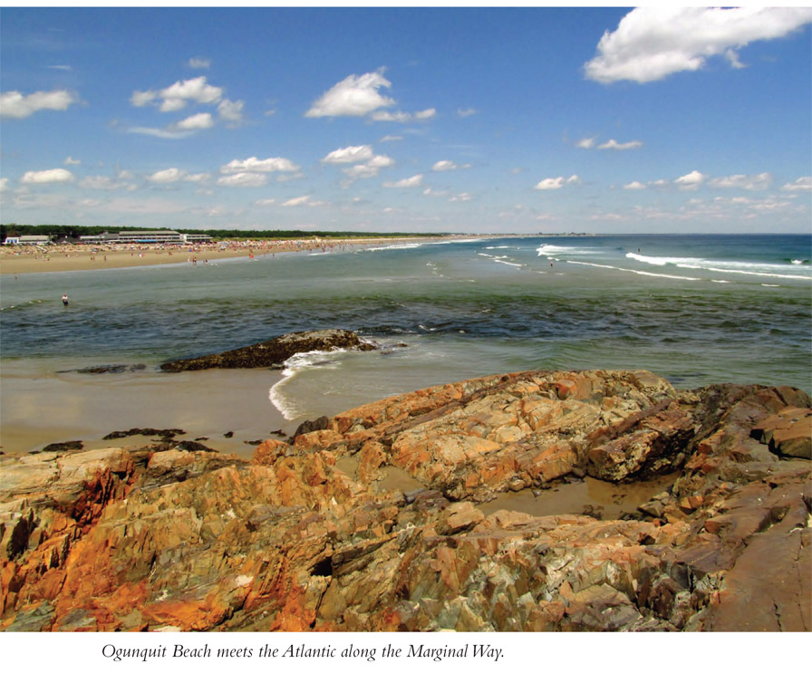 Ogunquit Beach meets the Atlantic along the Marginal Way.