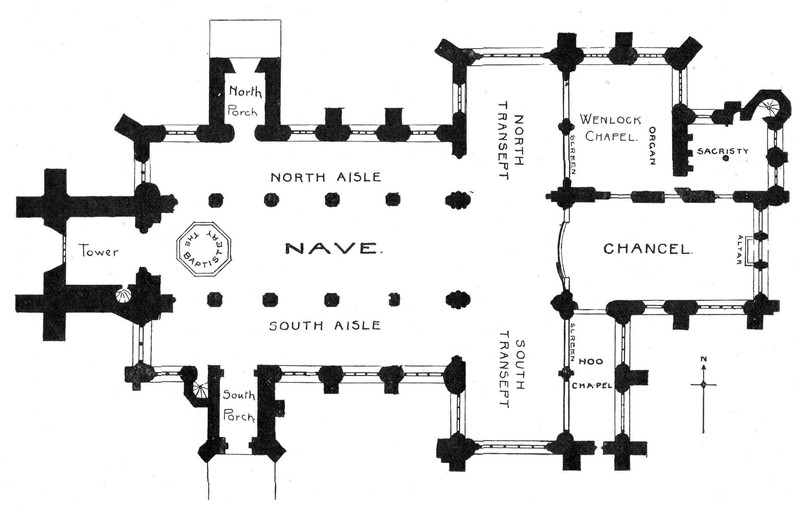 Plan of a Gothic Cruciform Parish Church