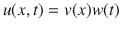 
$$u(x,t) = v(x)w(t)$$
