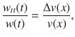 
$$\frac{{w}_{tt}(t)} {w(t)} = \frac{\Delta v(x)} {v(x)} ,$$
