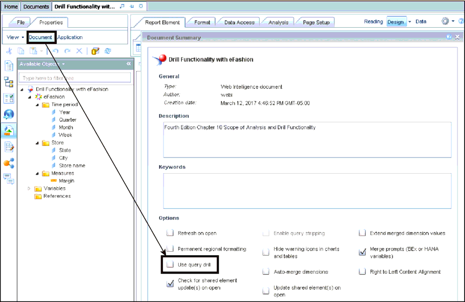 Use Query Drill Option