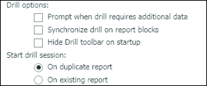 User Settings for Drill Functionality in BI Launch Pad Preferences