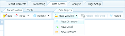 Creating a New Variable Object from the Tab Ribbon