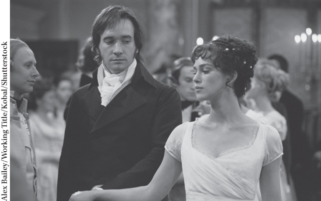 Photograph of the hero and heroine who played the lead roles in the film Pride and Prejudice.