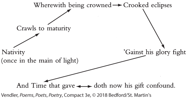 An illustration draws the model found in Shakespearean tragedies.