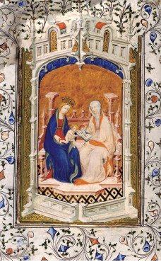 Images of St Anne teaching her daughter