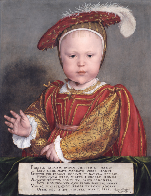 The infant Edward Tudor, dressed