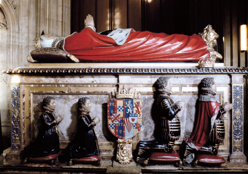 Funeral effigy of Margaret Douglas and four of her eight children