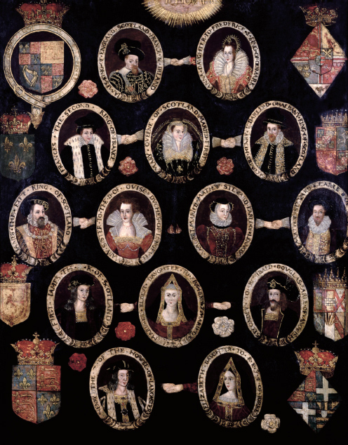 This seventeenth-century family tree depicts the Tudor