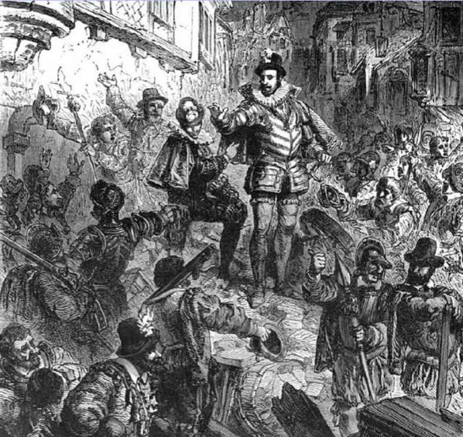 File:Le duc de Guise lors de la journee des barricades by Paul Lehugeur 19th century.jpg