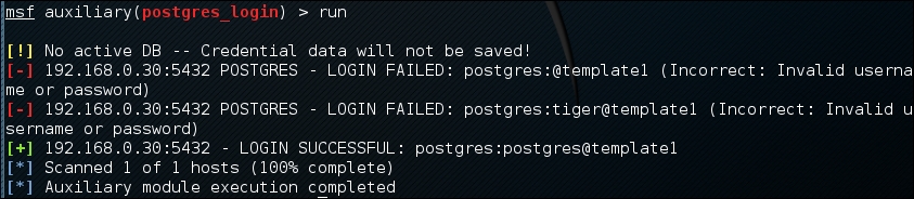 PostGRESQL login