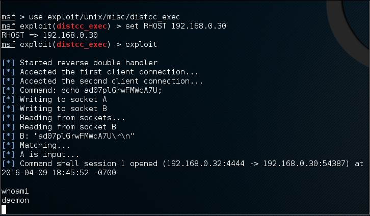 Privilege escalation using a local exploit