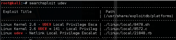 Privilege escalation using a local exploit