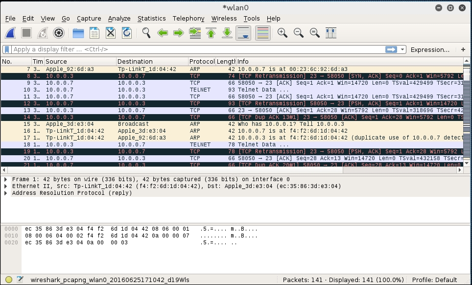 Sniffing WLAN traffic