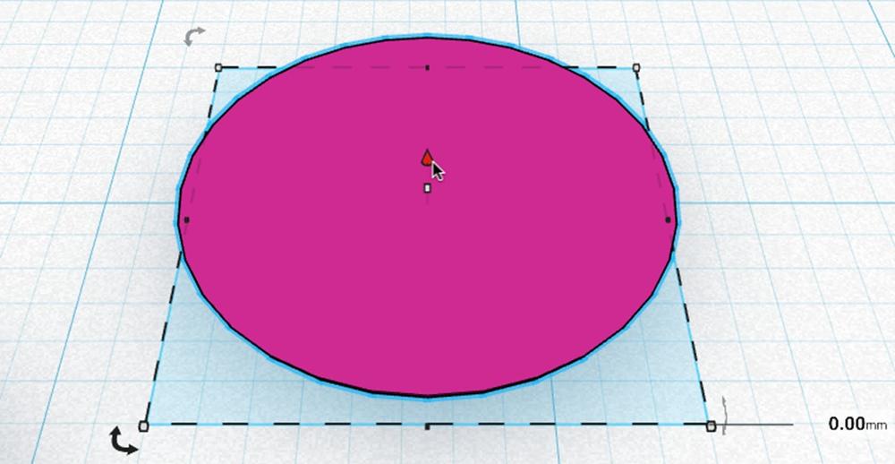 Initial workplane reference, 0.0mm above workplane