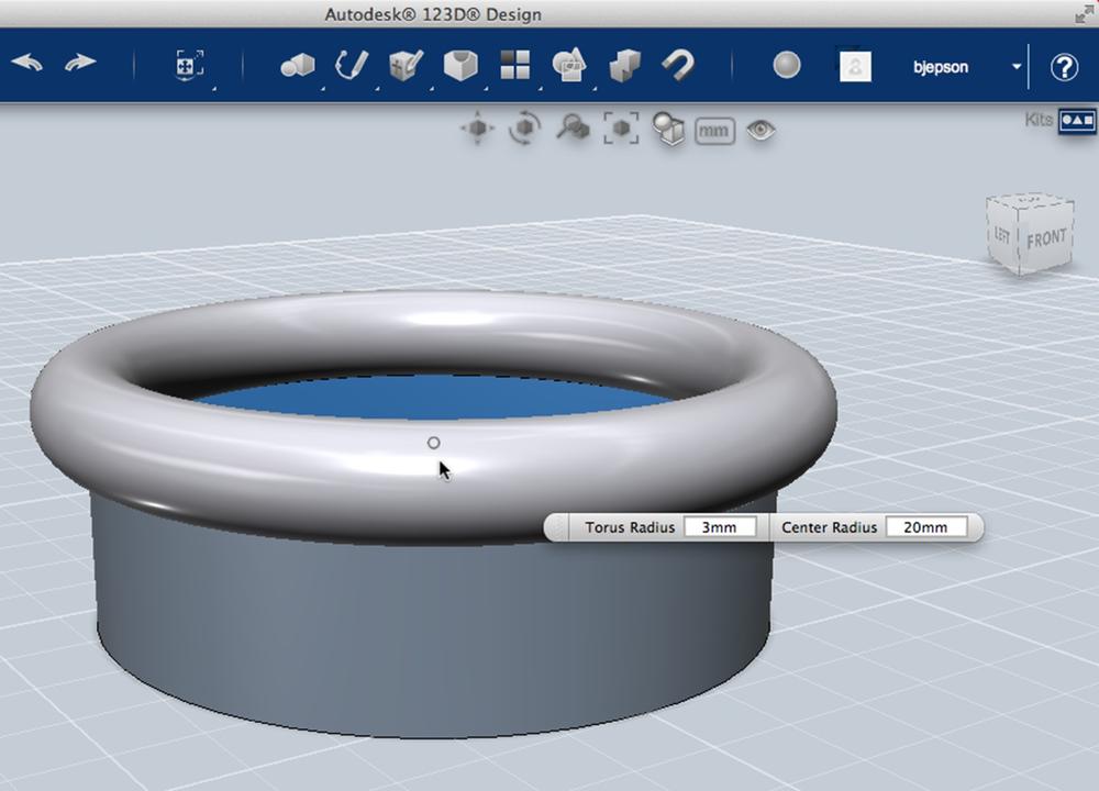 Finding the center point for placing the torus