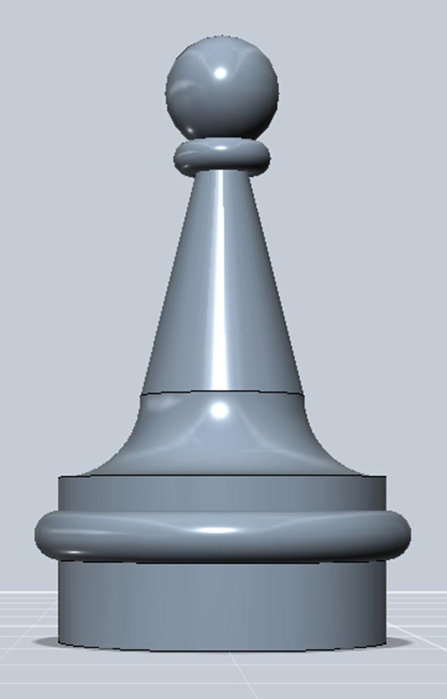 A ball added to the top of the cone