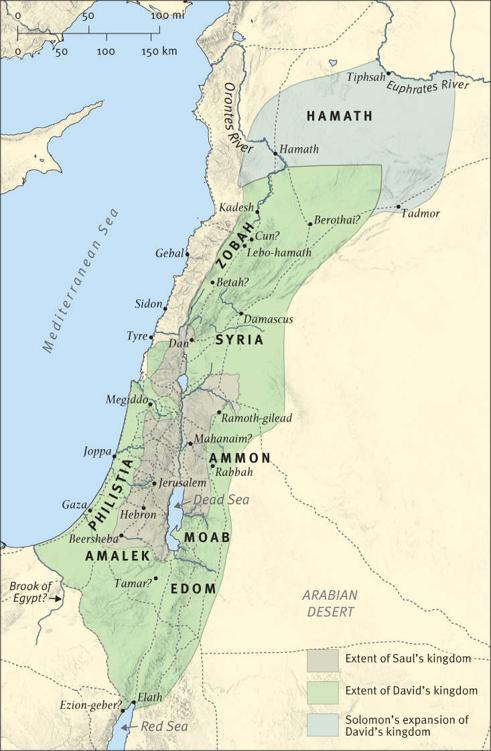 Map 3: Israel under Saul, David, and Solomon