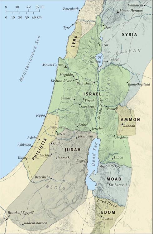 Map 4: The Kingdoms of Israel and Judah