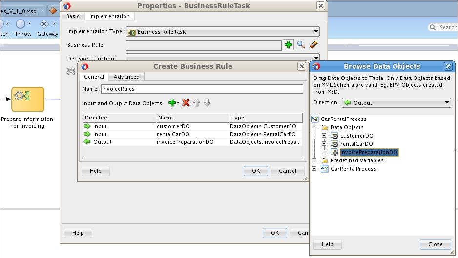 Example – adding rules to BPMN and BPEL