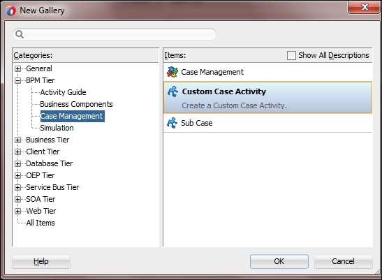 Build a case in Oracle BPM Suite