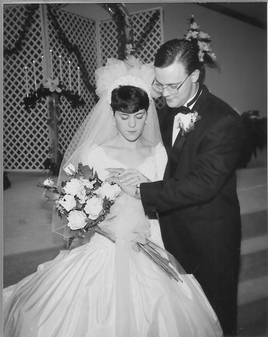 Terrell and Kristen at their wedding