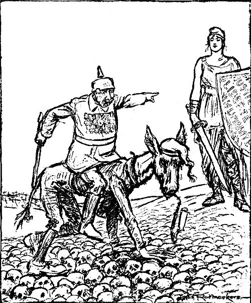 The Kaiser on a donkey