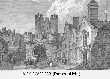 Micklegate Bar. (From an old Print)