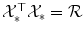 
$$\mathcal{X}_{{\ast}}^{\top }\mathcal{X}_{{\ast}} = \mathcal{R}$$
