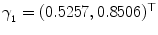 
$$\gamma _{_{1}} = (0.5257,0.8506)^{\top }$$
