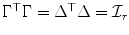 
$$\Gamma ^{\top }\Gamma = \Delta ^{\top }\Delta = \mathcal{I}_{r}$$
