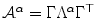 
$$\mathcal{A}^{\alpha } = \Gamma \Lambda ^{\alpha }\Gamma ^{\top }$$
