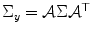 
$$\Sigma _{y} = \mathcal{A}\Sigma \mathcal{A}^{\top }$$
